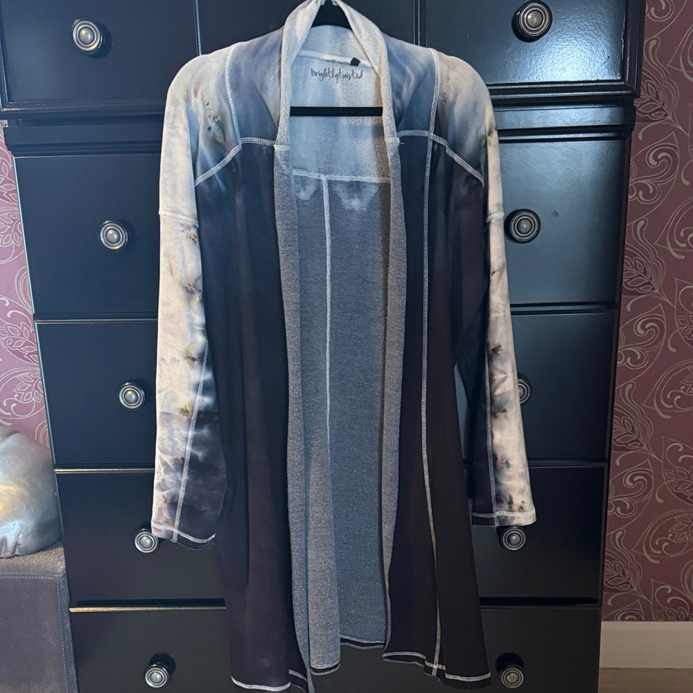 Tie dye sweatshirt open cardigan by brightly twisted